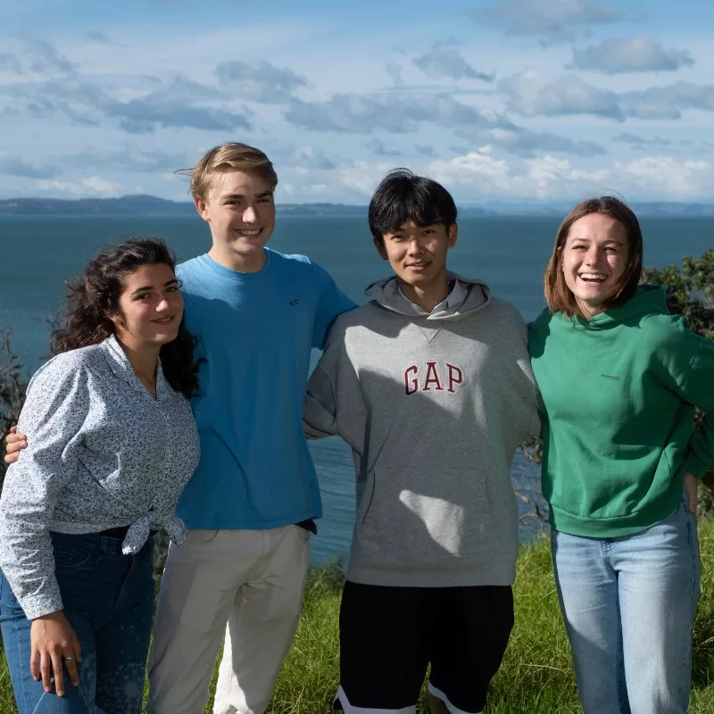 International students on a day-trip in Auckland