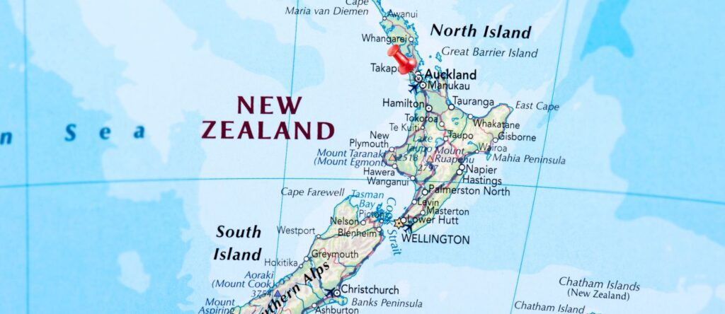 Map of New Zealand